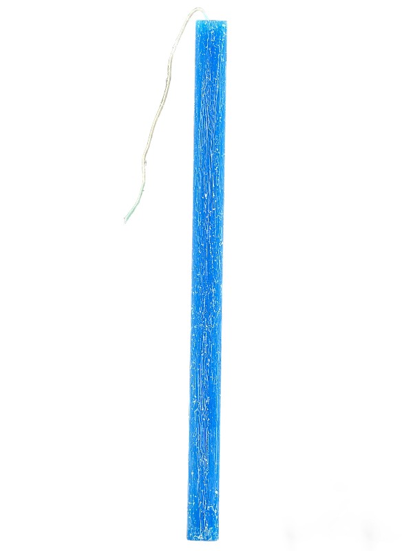 Πασχαλινή λαμπάδα τετράγωνη ξυστή μπλε